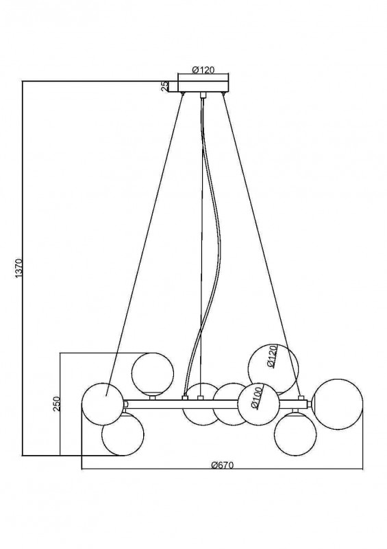Подвесная люстра Maytoni MOD545PL-11G